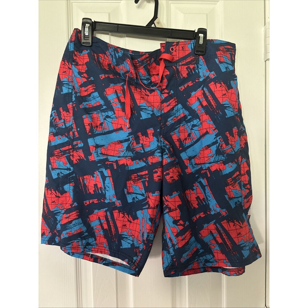 Under Armour Mens Board Shorts 34 Red Blue Loose